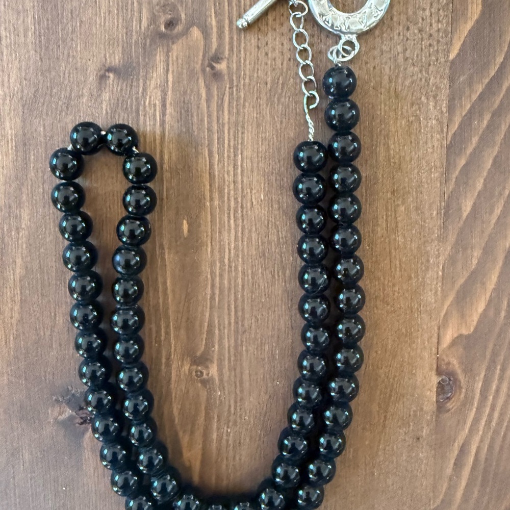 Tiffany & Co Onyx Beaded Necklace